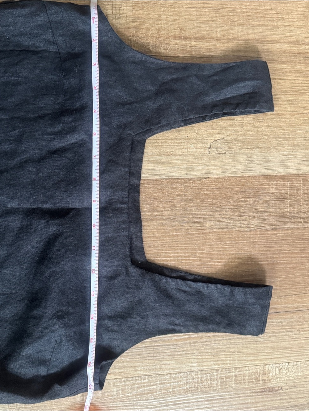 The Reset R Label Linen Tank crop - Picture 4 of 5